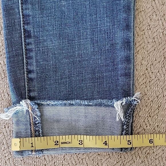 Levi's 711 Skinny Distressed Cuffed Frayed Hem Jeans - Size 27 - Picture 13 of 14